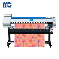 Imprimante numérique grand format XP600 DX5, compatible avec les machines d'impression, mesure 1.6m/1.8m/2.5m/3.2m, dos en vinyle, soluble dans l'eau