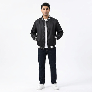 FINER THREADS Chaqueta Varsity de Invierno Personalizada para Hombre, 100% Algodón, Impermeable, de Secado Rápido, Transpirable, con Cuello Alto, para Exteriores - Product Image 1