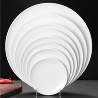 Usine en gros A5 100% mélamine vaisselle incassable assiettes en mélamine blanche assiette classique plat Fornewstaurant plastique 2 pièces