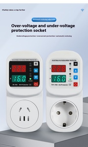 <span class=keywords><strong>Protector</strong></span> de voltaje automático ajustable de 16A, enchufe monofásico AC 220V, <span class=keywords><strong>Protector</strong></span> contra sobretensiones con enchufe de la UE, seguro para refrigerador - Product Image 6