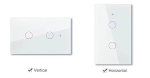 Interruptor de Pared Táctil Wi-Fi Inteligente de 2 Canales y 2 Vías, Material de PC, Diseño Moderno, IP30, 10A, 230V, Resistente al Agua, Duradero, con Control por Aplicación - Product Image 3
