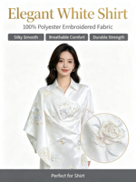 Tissu Jacquard de Luxe 100% Polyester à Motifs Floraux de Pivoine, Textile Soyeux et Lisse pour Abayas, Robes, Rideaux, Literie