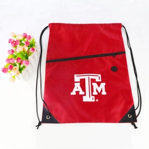 防水标志420D涤纶拉绳定制回收运动背包运动包促销健身拉绳包 - Product Image 2