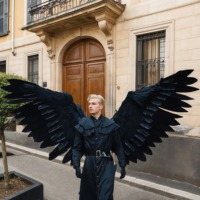 Ailes d'ange articulées personnalisables avec pliage motorisé pour costumes d'Halloween et fêtes