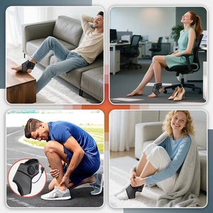 Slimme verwarmings- en vibratie-airpressure enkelwrap massagegordel compressie voetmassager met warmte - Product Image 5