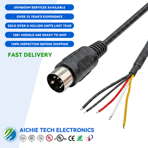 DIN مخصص 5 دبوس ذكر MD5 إلى سلك نهاية Connecter - Product Image 1