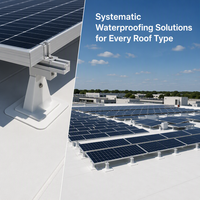 Composants de membrane de toiture photovoltaïque TPO résistants aux UV : Base de support, barre de terminaison, vis, capuchon de clou