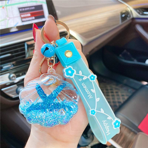 1pc Unisex Starfish Floating Bottle PVC Waterproof <b>Cartoon</b> Keychain Viral Marine Life Pendant Accessory <b>Backpack</b> Couple - Product Image 5