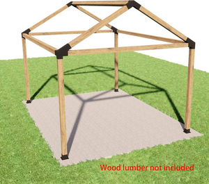 Kit de supports de <span class=keywords><strong>pergola</strong></span> galvanisés, <span class=keywords><strong>connecteur</strong></span> d'angle robuste pour cadre de poteaux en bois, idéal pour le bricolage extérieur - Product Image 5