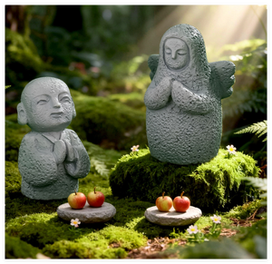 Pequeña Estatua de la Diosa Hylia, Pequeño <span class=keywords><strong>Monje</strong></span> Budista, Figura de Resina de Piedra 3D, Escultura Pintada a Mano, Precio de Fábrica, para Acuario - Product Image 3