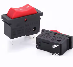 Tùy chỉnh kcd4 3 cách/pins <span class=keywords><strong>Red</strong></span> on-off-on Rocker chuyển đổi 6a250v chân đồng - Product Image 5