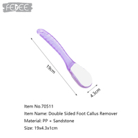 Râpe professionnelle pour pédicure, éliminateur de peaux mortes et de callosités, à long manche, en plastique, double face, étanche et réutilisable