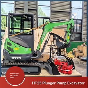 Exportation d'usine, excavatrice sur chenilles sans queue 2,5 tonnes, pompe à piston sur chenilles HT25, projet de rétrocaveuse - Product Image 1