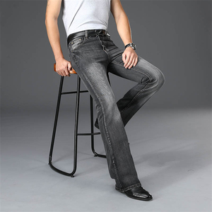 Jeans de Mezclilla Casuales de Alta Calidad, Lavado Claro, Corte Ancho, Estilo Urbano, Elásticos, Personalizados, Vintage, con Logotipo de Diseñador, Holgados y Acampanados para Hombre - Product Image 5