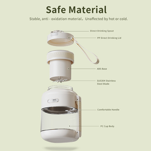 Frullatore Portatile Ricaricabile OEM da 700ml, Nuovo Modello, Grande Capacità, Mixer per Frutta Fresca, Frullatore per Smoothie - Product Image 4