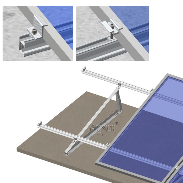 Solar Tripod Mounting System Wholesale Aluminum Profiles Solar Panel Installation Bracket for Rooftop | Art Sign