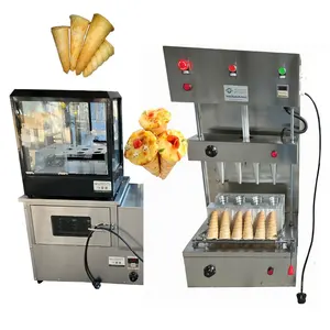 2023 Factory Supply Hochwertige kommerzielle Pizza-Kegel form maschine Rotierende Pizza ofen Vitrine Pizza Kono Maker