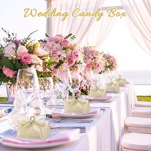 Thiết Kế Mới Đám Cưới Sáng Tạo Bow <span class=keywords><strong>Tie</strong></span> Hộp Quà Tặng Tinh Tế Sô Cô La Kẹo Hộp Tiệc Hộp Quà Tặng - Product Image 3
