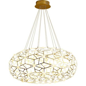 Lámpara de Araña de Acero Inoxidable Creativa Minimalista Posmoderna, Lámpara de Techo para Sala de Estar con Diseño de Cielo Estrellado, Lámpara Colgante con Diseño de Nido de Pájaro - Product Image 4