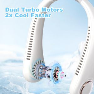 Best Seller 1500mAh <b>Bladeless</b> Turbine <b>Fan</b> Portable Outdoor Hanging Rechargeable 5 Speeds Neck <b>Fan</b> With Digital Display - Product Image 3