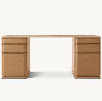 Bureau en marbre de luxe personnalisé Mobilier de maison Bureau en bois de chêne