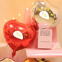 Ballon de 18 pouces rouge en forme de coeur d'amour à hélium Ballon de décoration pour la Saint-Valentin, anniversaire, mariage, fête