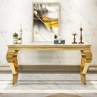 Table console moderne en métal avec miroir pour la maison pour le salon, villa, hôtel, supermarché, salle de sport, meubles de rangement pratiques