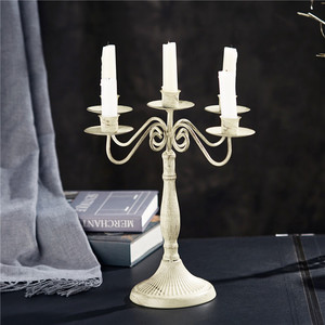 Romantic Retro 5 Arm Gold Candlestick <strong>Wedding</strong> Props <strong>Rustic</strong> Metal Taper Candelabra <strong>Centerpieces</strong> for Dinner Table <strong>Wedding</strong> Home - Product Image 5