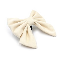 Nœuds multicolores en velours pour animaux de compagnie, nœuds de collier à longue queue de couleur unie, accessoires élégants pour chiens et chats, décoration quotidienne