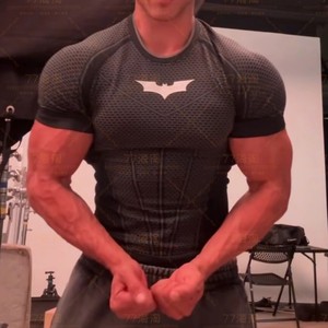 Custom Logo Co-Branded Men's Sporty <strong>T</strong>-<strong>Shirt</strong>, Quick-Dry Breathable &amp; Stretchy, Slim Fit Short Sleeve Performance Tee for Gym - Product Image 3