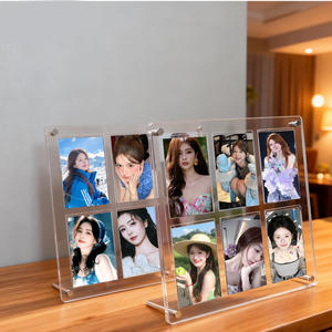 Cadre <span class=keywords><strong>photo</strong></span> en acrylique à 6 grilles très vendu - Support d'affichage transparent pour photos de célébrités, décoration intérieure et cadeau - Product Image 2