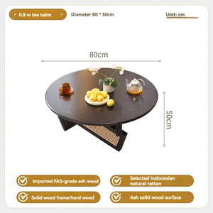 2024 Youtai Hot Bán Tối Giản Sofa 1 + 2 + 3 Bộ Rắn Gỗ Sofa Đặt Mây Đồ Nội Thất - Product Image 6