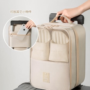 Bolsa de almacenamiento de zapatos de viaje, rectangular, con bolsillos de malla para organizar zapatos y ropa durante el viaje - Product Image 2