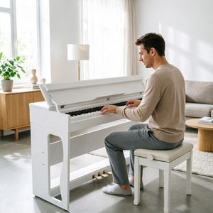 Clavier électronique numérique de style <span class=keywords><strong>piano</strong></span> <span class=keywords><strong>acoustique</strong></span>, 88 touches, MIDI, multi-tonalités, <span class=keywords><strong>piano</strong></span> droit <span class=keywords><strong>avec</strong></span> 3 pédales - Product Image 1