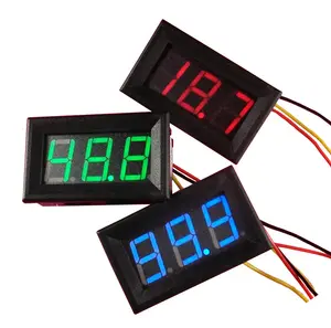 Mini LED Display Digital Voltmeter Ammeter Panel Amp Volt Voltage Current Meter Tester DC 100V 10A 0.28" Blue Red DC 0 - 100V, D