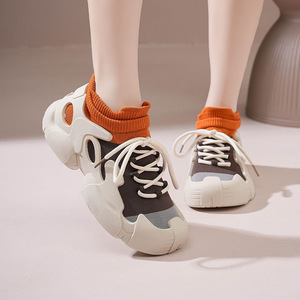 Nouvelles Chaussures Dad Style Mecha Respirantes et Légères à Lacets pour Femme Automne Hiver Antidérapantes avec Doublure en Maille et Semelle Intermédiaire en Caoutchouc Textile 2025 - Product Image 4