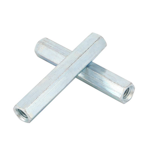 Hex Nut M10 Metric 18mm Length Zinc Plated Fully <b>Threaded</b> Class 8.8 for Pipe Nipple Gas Installation - Product Image 5