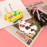 Mignonnes bombes de bain en forme de vache avec appel à bulles naturelles