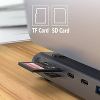 Station d'accueil 12 en 1 HUB type-c double compatible HDMI VGA Audio TF/SD Ethernet PD USB C pour ordinateur portable MacBook PRO Station d'accueil