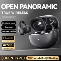 Écouteurs TWS M-136 V5.4 à Clip Auriculaire Affichage Numérique Étanche IPX5 Contrôle Tactile Port Confortable Son HIFI Sportifs Non Intra-Auriculaires