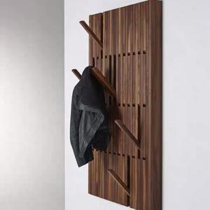 Wooden Wall Mounted Coat Rack Rectangle Custom Made Durable Home Decor <b>Storage</b> Hook For <b>Clothes</b> Hat Key - Product Image 1