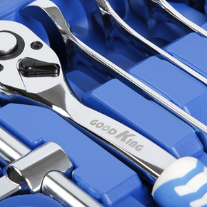 41 Stück Set Profession elle Reparatur Fahrrad Motorrad Handwerkzeuge Multi Size Sockel Hochwertige 72t Ratschen schlüssel Werkzeugs atz Blue Box - Product Image 2