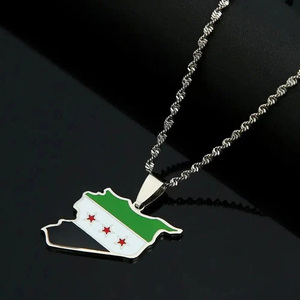 Spilla Personalizzata con Bandiera della Siria, Portachiavi con Bandiera dell'Opposizione Siriana, Ciondolo per Collana, Distintivo con Mappa della Siria, Spilla con Bandiera della Rivoluzione Siriana - Product Image 3