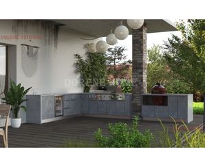 Gabinetes de cocina Dorene 2026 en forma de L para exteriores con diseño de <span class=keywords><strong>isla</strong></span>, aparador de esquina listo para montar - Product Image 4