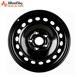 Jantes en acier Wheelsky 15 pouces 5x112 565602 noires avec revêtement électrolytique, état neuf, design à cinq branches, largeur 6 pouces, fabricant - Product Image 2