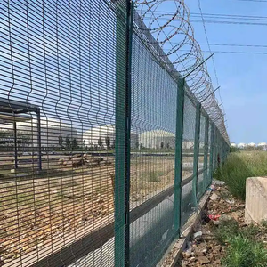 Clôture industrielle galvanisée anti-escalade haute sécurité à vue <span class=keywords><strong>transparente</strong></span>, durable et écologique pour prison, aéroport, ranch - Product Image 2
