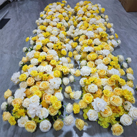 Mur de fleurs artificielles en soie, toile de fond enroulable personnalisée, panneau mural moderne fait main pour mariage et rentrée scolaire