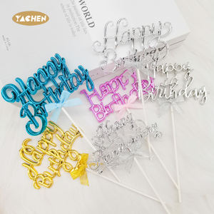 YACHEN, venta al por mayor, decoración de pastel de cumpleaños, adornos de plástico PP para pastel, suministros de decoración para hornear - Product Image 1