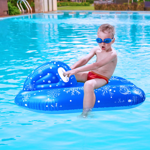 <b>Inflatable</b> Kids Ride On Float Boat With Snowflake Design For Pool Fun - Product Image 1