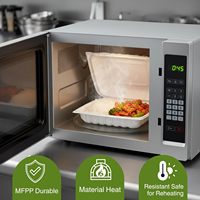 Contenitori per Alimenti Monouso in MFPP Nero e Bianco da 6, 8, 9 Pollici, Robusti e Resistenti, per Asporto, Produzione Diretta